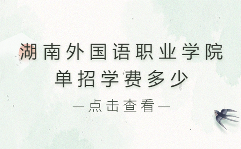 湖南外国语职业学院单招学费